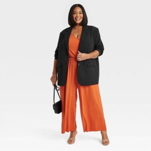 Women's Blazer Coat - Ava & Viv Black 3X - Picture 2 of 2